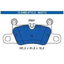 Satz Bremsbeläge Bremsklötze hinten für Porsche 911 991 997 | 24375439