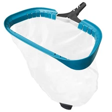20" Pool Leaf Skimmer Rake - Aluminum Frame, Deep Nylon Bag, Ultra Fine Mes