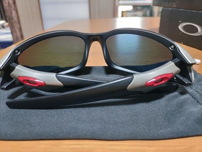 Oakley Pit Boss Sports Sunglasses Black/Silver Orange Lenses Used