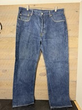 Levi's 501 Straight Leg Jeans Mens 36x30 Medium Wash Denim Button Fly