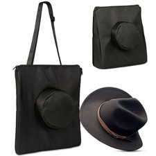 Lightweight Cowboy Hat Travel Case for Women Men, Black