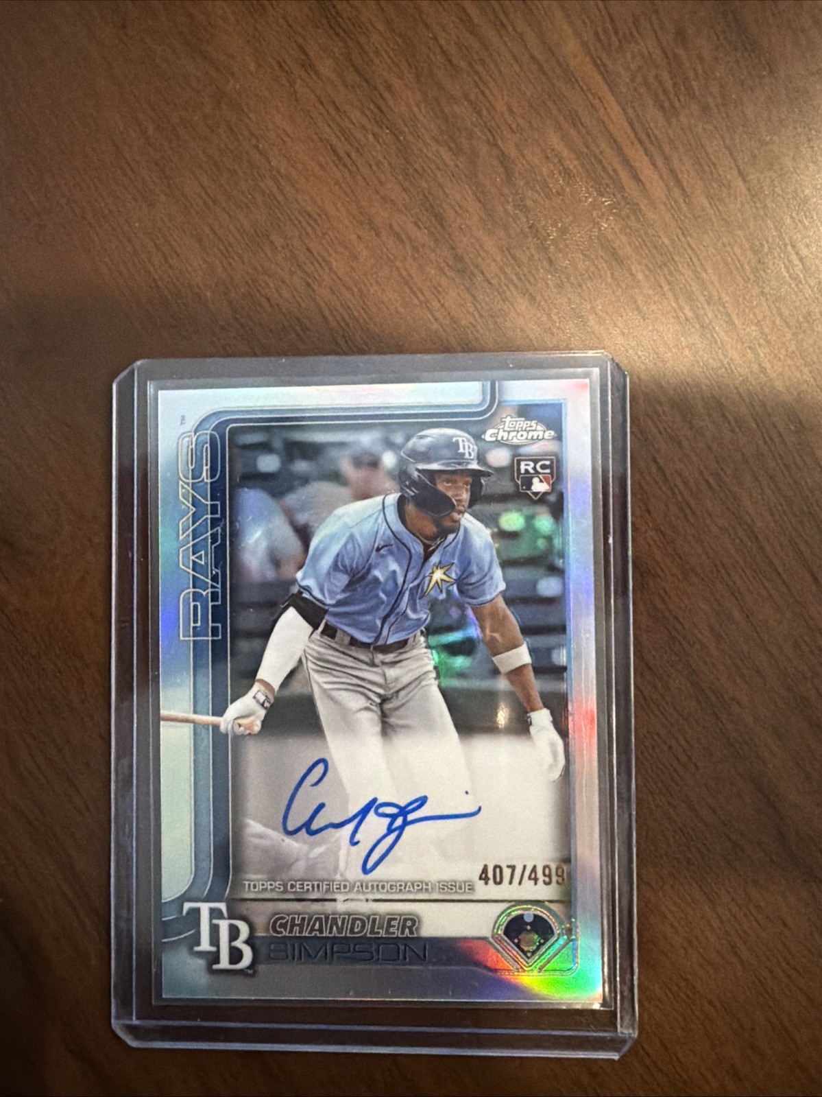 2025 Topps Chrome - Rookie Autographs Chandler Simpson #RA-CSI Refractor /499