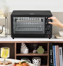 22L Electric Oven Grill Countertop Mini Toaster Pizza Oven W/ Temp Timer 1000W