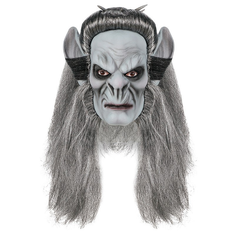 Scary Halloween Toro Rey Demonio Máscara Dibujos Animados Monstruo Auriculares Fiesta Peluca Tocado