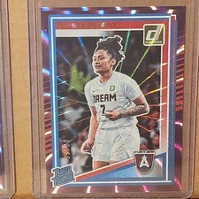 Te-Hina Paopao 2025 Donruss WBA Purple Laser Rated Rookie #59/99 Atlanta Dream