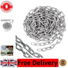 10m Heavy Duty Galvanized Steel Chain - Perfect for Outdoor Security & Fencing
