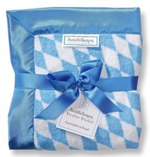 SwaddleDesigns Stroller Blanket, Cozy Plush Baby/Toddler Full, Sapphire Blue