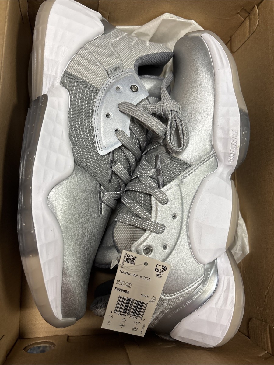 Adidas James Harden Vol. 4 Shoes GCA Silver Metallic Grey  display picture 2