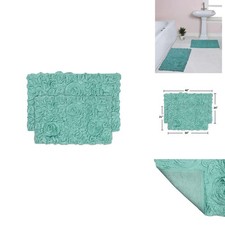 Home Weavers Bell Flower Collection 100 Cotton Tufted Bath Rugs, Extra Soft