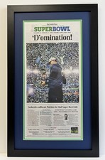 2026 Seattle Seahawks Super Bowl LX REAL Framed Newspaper- The Seattle Times