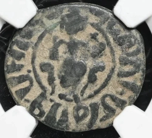 ARMENIA 1226-1270 AD Hetoum I Kardez Knights Templar Crusaders Coin RARE, NGC F
