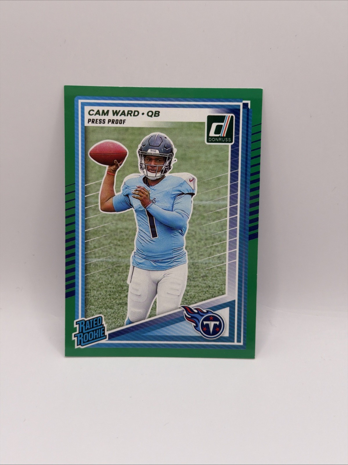 2025 Panini Donruss Rated Rookie Cam Ward Green Press Proof #350 (RC)