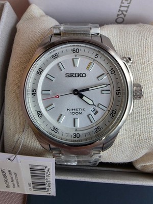SEIKO Kinetic 腕時計 ホワイトダイヤル Seiko Kinetic Silver Men's Watch - SKA683P1 for sale online | eBay