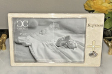 Roman Caroline Collection BAPTISM Frame for 6"x4" Photo Cross Embellished NEW