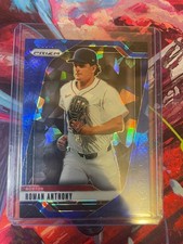 2025 Panini Prizm - Roman Anthony, Roman Anthony #266 Blue Ice Prizm (RC)