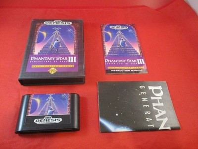 Phantasy Star III Generations of Doom (Sega Genesis) COMPLETE w/ Box manual map