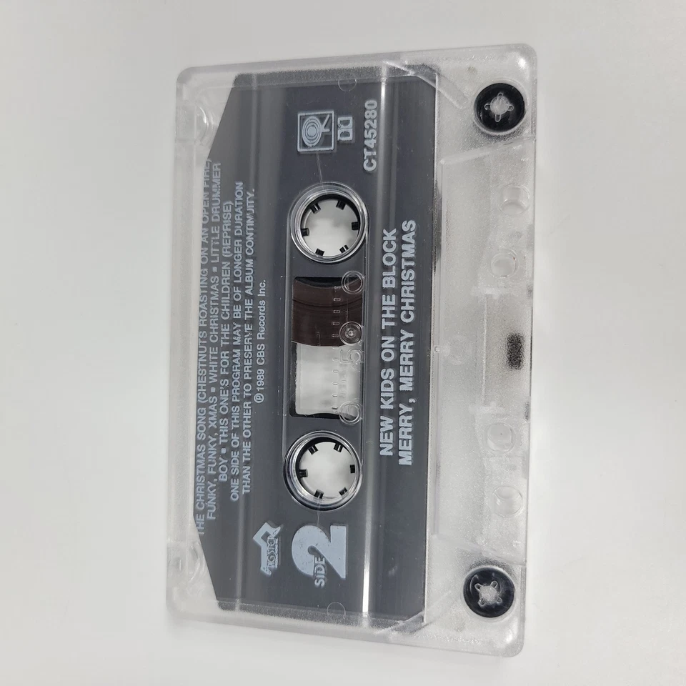 New Kids On The Block Merry Merry Christmas Cassette Tape 1989 NKOTB w/ Lyrics - Image 3 of 4