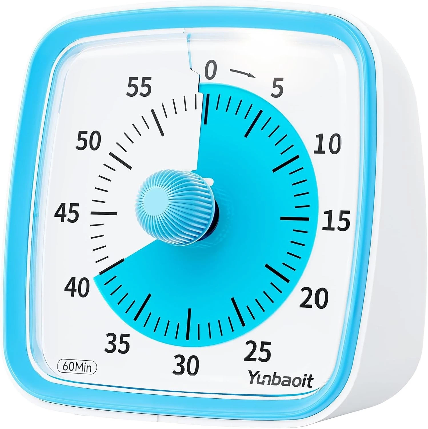 Yunbaoit Visual Timer with Night Light, 60-Minute Countdown Light Blue