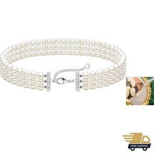 Adjustable Dainty Pearl Choker Necklace - Perfect for Parties and Gifting