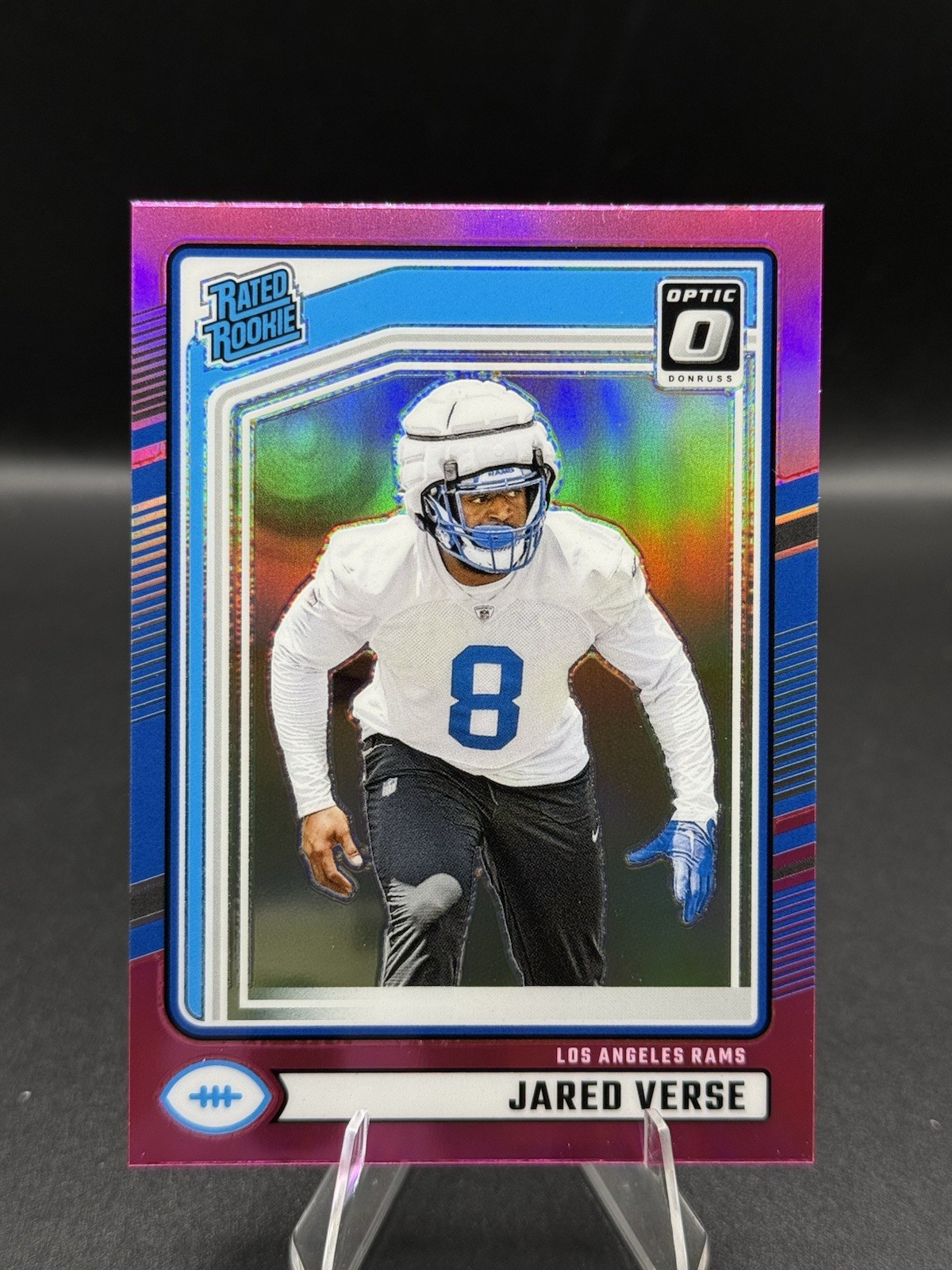 2024 Panini Donruss Optic Preview Pink Jared Verse #341 Los Angeles Rams (RC)
