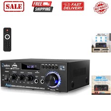 Stereo Audio Amplifier,300W Home 2 Channel Wireless Bluetooth 5.0 Power Ampli...