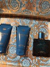 Versace Eros Gift Set (Eau De toilette 50ml+Shower Gel 50ml+Shave Balm 50ml).NEW