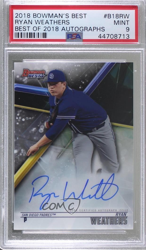2018 Bowman BOWMAN'S BEST BEST OF 2018 AUTOGRAPHS #B18RW Ryan Weathers front