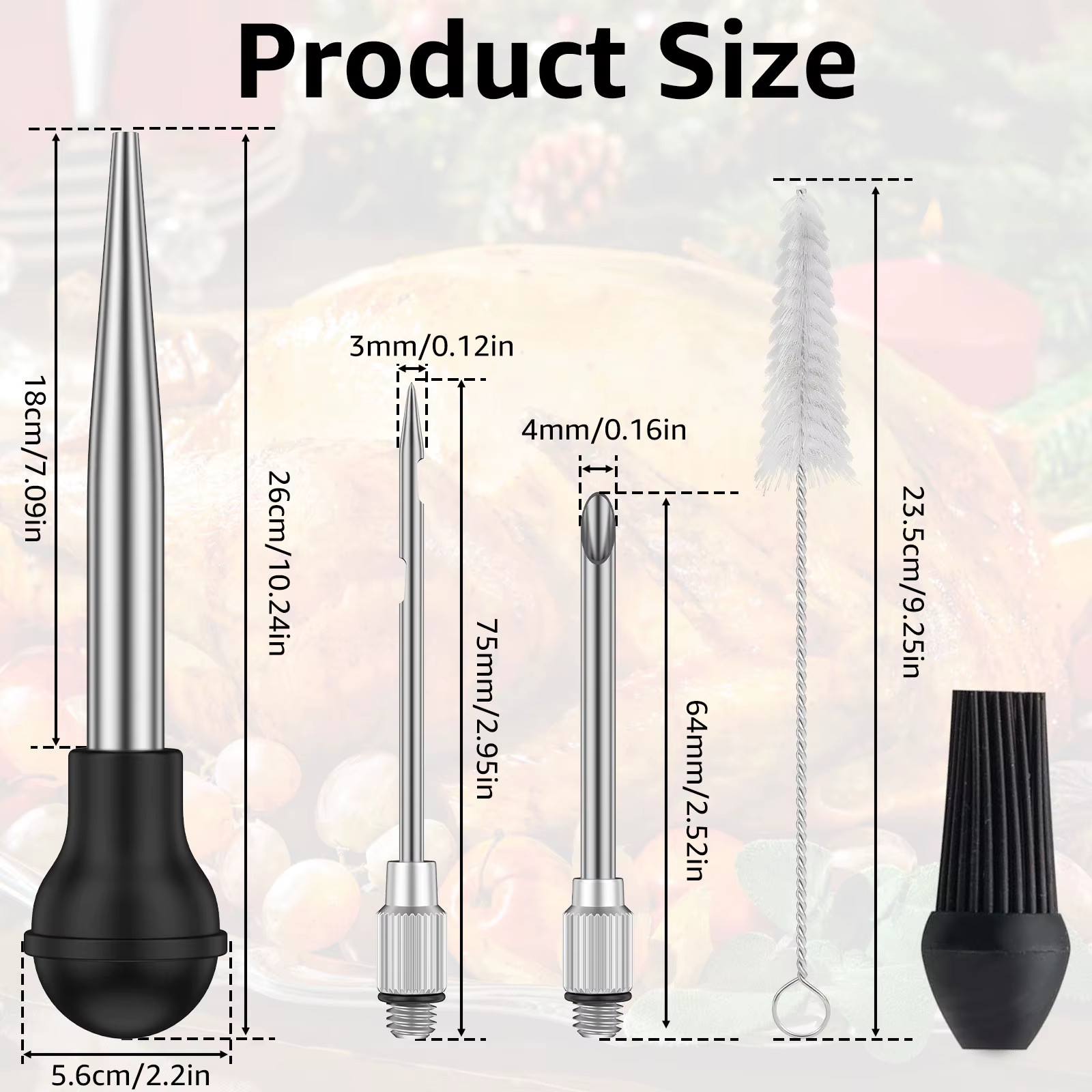 Injection Pump Bbq Meat Syringe Turkey Chicken Squirt For Ho