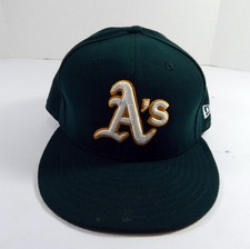 2020 Oakland A's Athletics Lou Trivino #62 Game Issued Dark Green Hat 7.5 546