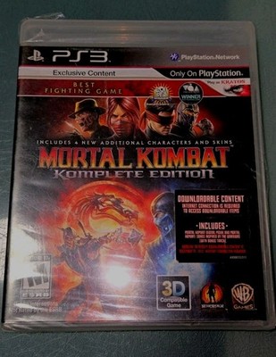 NEW SEALED MORTAL KOMBAT KOMPLETE EDITION FIRST PRINT  Sony PlayStation 3 READ!