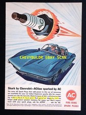 1963 AC Spark Plugs Vintage Small Ad Shark by...