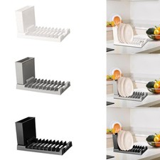 Kitchen Countertop Dish Drainer Rack Foldable Storage Shelf Large Capacity