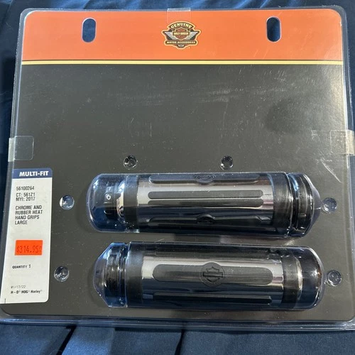 Harley Davidson Heated Grips 56100264 Chrome Bar Shield NEW Softail-Touring-Dyna