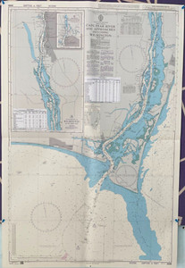 Admiralty 3688 CAPE FEAR RIVER AND APPROACHES INCLUDING WILMINGTON Map Chart