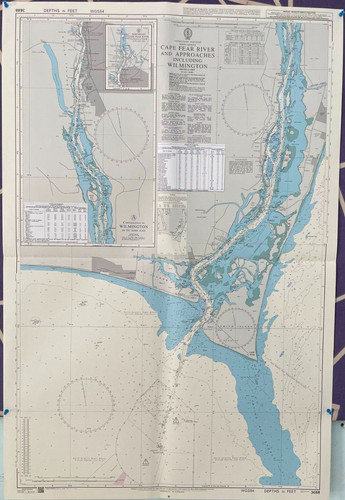 Admiralty 3688 CAPE FEAR RIVER AND APPROACHES INCLUDING WILMINGTON  Map Chart