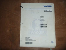 Wacker RT 560 Roller Compactor Parts Catalog Manual