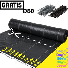 ✅ Unkrautvlies Bodengewebe Geotextil Folie 70 90 100 110 135g/m² + 50 Anker ✅