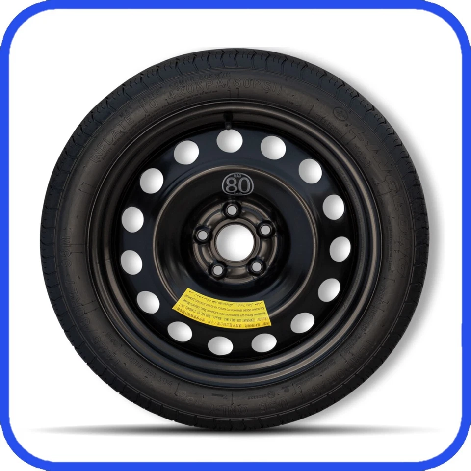 Ruotino Di Scorta 5Fori Da 17 Per Citroën C5 Aircross Kit Cric Guanti Cacciavite - Immagine 4 di 4