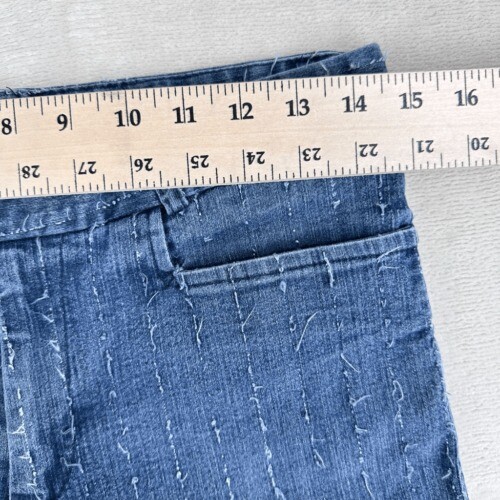 Vintage Imperial Jeans Low-Rise Bootcut Damen 29 Blau Struktur Denim Flex Y2K Italy - Bild 7 von 10