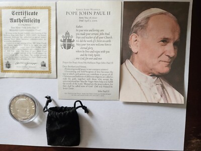 Pure Silver Pope John Paul II Memorial Commemorative Proof | eBay