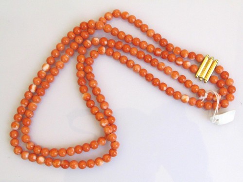 Collana Doppio Filo Corallo Giapponese - Foto 4 di 4
