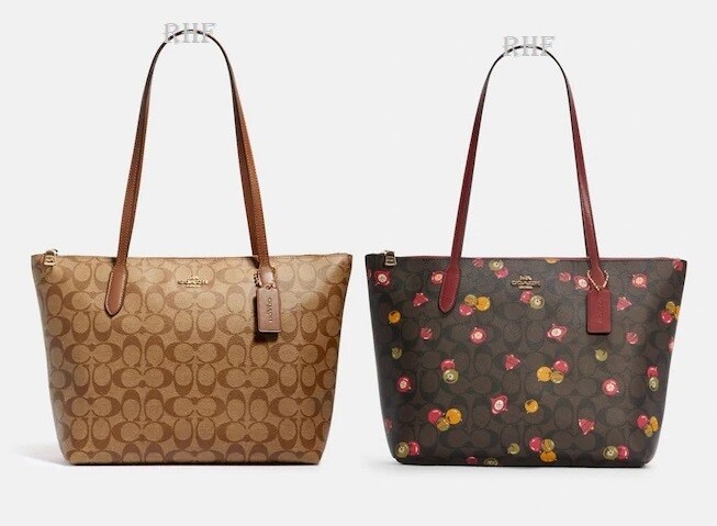 Coach Zip Top Tote In Signature Canvas NWT | eBay