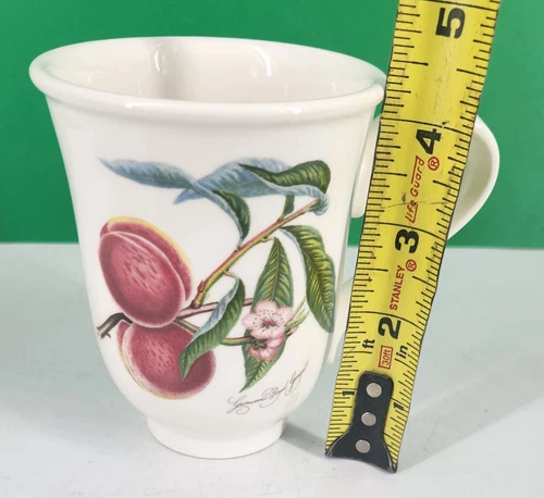 Portmeirion POMONA Beaker Footed Mug Grimwoods Royal George Leaf Band 4.25" Tall