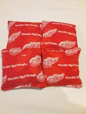 4 Cornhole Bag Set Corn Hole Detroit Red Wings