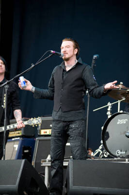 Ginger of British rock band Ginger Wildheart live onstage at Downl- Old Photo 7