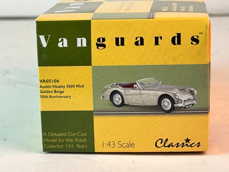 Corgi Vanguards 1:43 Scale Austin Healey MKII 3000, Golden Beige with Box - Image 4 of 4