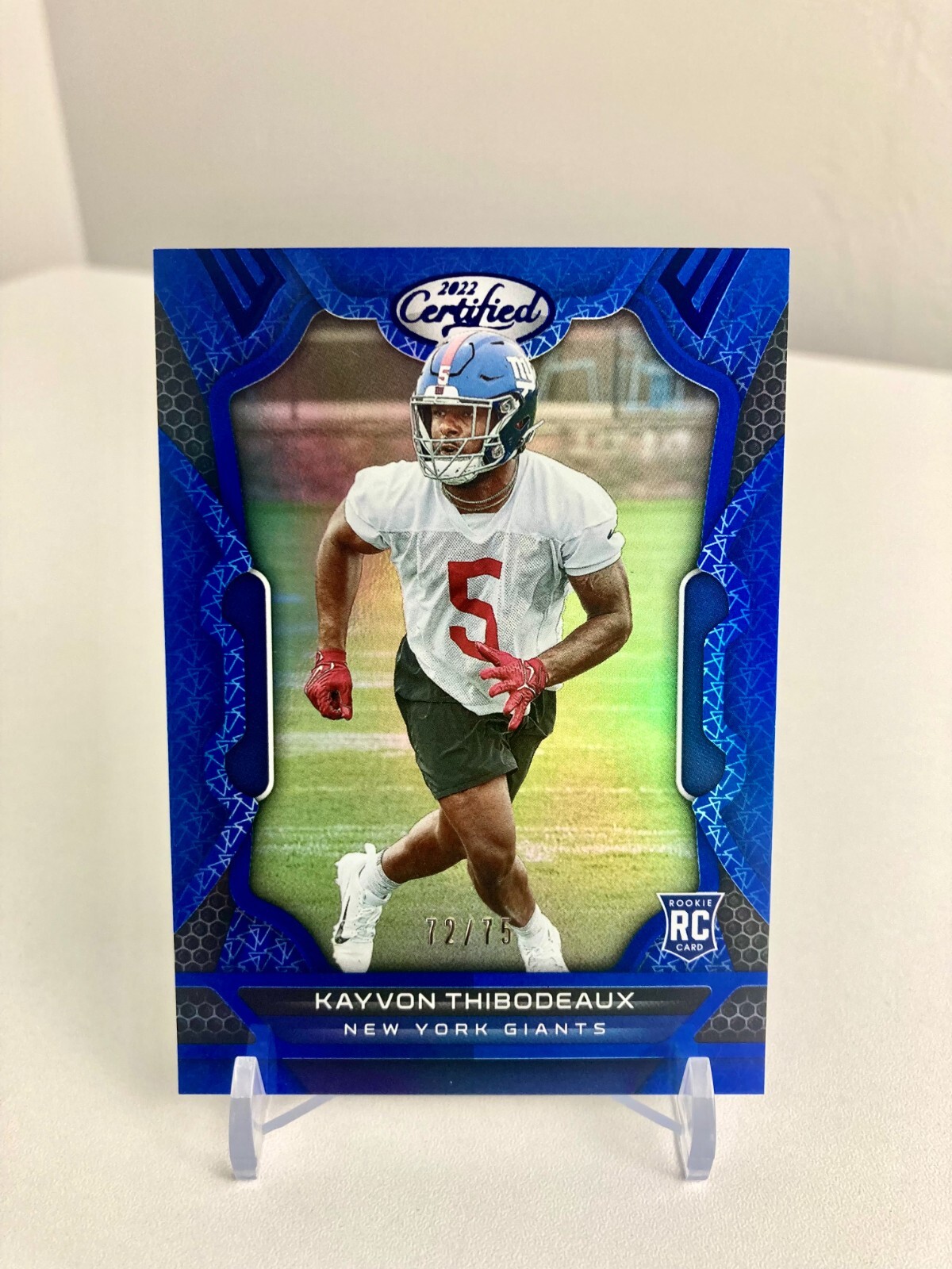 2022 Panini Certified Football Kayvon Thibodeaux Blue /75 Parallel MINT - Giants