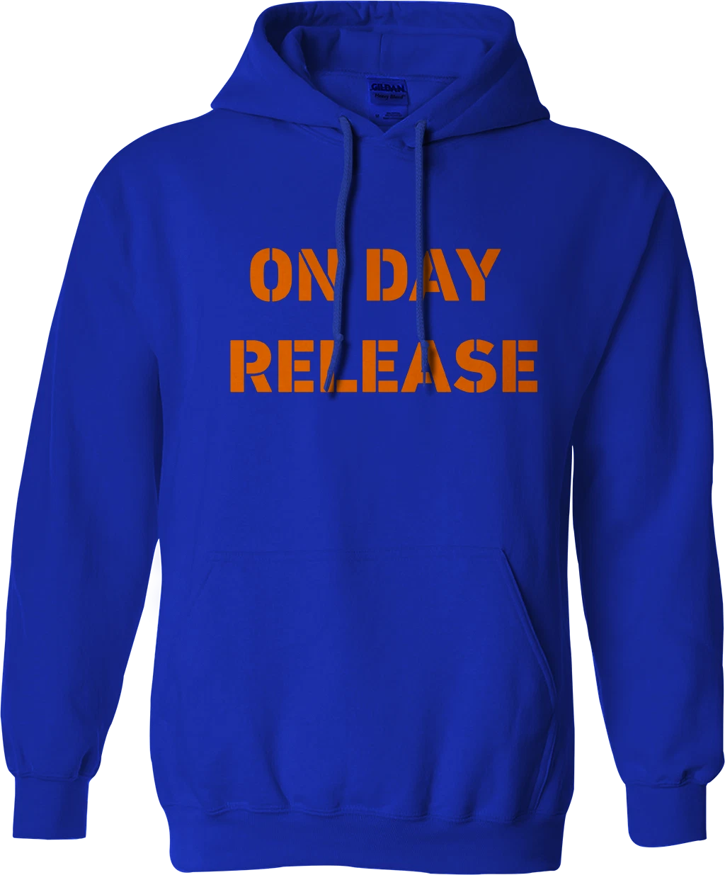 RHUDE Felpa con cappuccio rilascio di un giorno divertente scherzo pazzo psicoprigione slogan offensivo