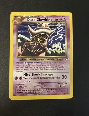 Pokemon Dark Slowking 20/105 Rare No Holo Neo Destiny English