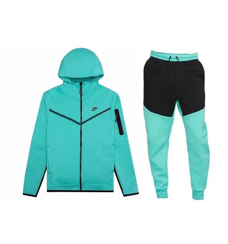 Nike Sportswear Tech Fleece SET Hoodie Pants 2xl Washed Teal Black CU4489-392 - 第 1/1 張圖片
